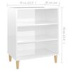 vidaXL Aparador 57x35x70 cm contraplacado branco brilhante