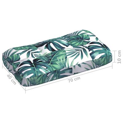 vidaXL Almofadões para sofás de paletes 7 pcs padrão de folhas