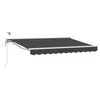 vidaXL Toldo Retr&aacute;til El&eacute;trico Antracite e Branco 3 x 2,5 m