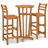 vidaXL Conjunto de bar para jardim 3 pcs madeira de ac&aacute;cia maci&ccedil;a