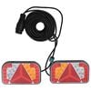 vidaXL Farolins reboque 2 pcs 24x5x14,5 cm l&acirc;mpada LED 12V vermelho