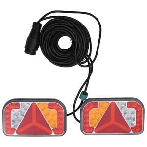 vidaXL Farolins reboque 2 pcs 24x5x14,5 cm l&acirc;mpada LED 12V vermelho
