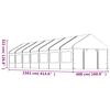 vidaXL Gazebo com telhado 15,61x4,08x3,22 m polietileno branco