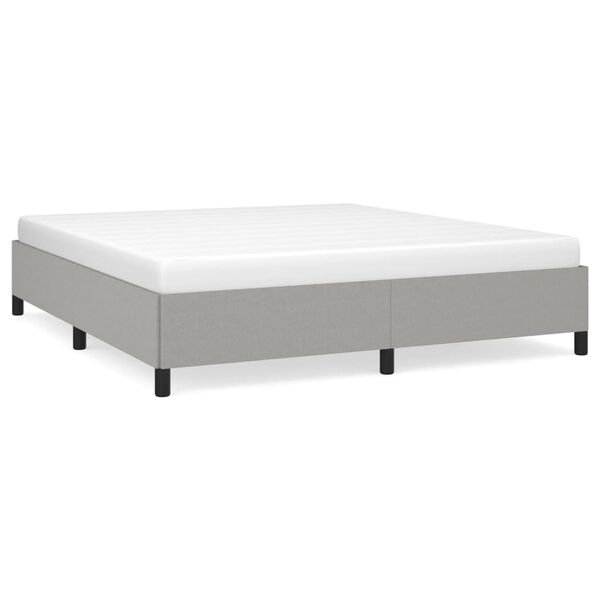 vidaXL Estrutura de cama sem colch&atilde;o 180x200 cm tecido cinzento-claro