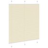 vidaXL Plissado Cego Creme 120x100cm Largura Tecido 119,4 cm Poli&eacute;ster