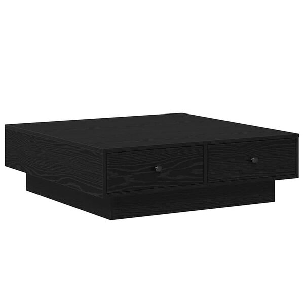vidaXL Mesa de centro Carvalho Preto 90 x 90 x 28 cm