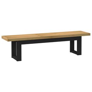 vidaXL Banco de jantar NOAIN pernas forma U 180x40x45 cm pinho maci&ccedil;o