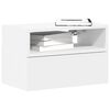 vidaXL Mesa de cabeceira de parede 45x26x28,5 cm branco
