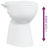 vidaXL Sanita sem rebordo 7 cm altura extra fecho suave cer&acirc;mica branco