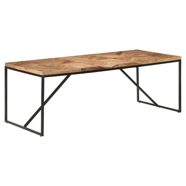 vidaXL Mesa de jantar 200x90x76 cm madeira ac&aacute;cia maci&ccedil;a e mangueira