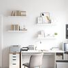 vidaXL Prateleiras parede suspensas 4 pcs 80x23,5x3,8cm MDF branco