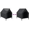 vidaXL Casa para Pets Manual Preto 110 x 75 x 90 cm A&ccedil;o