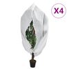 vidaXL Coberturas para plantas com fecho 4 pcs 70 g/m&sup2; 3,93x3,5 m