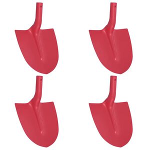 vidaXL Cabe&ccedil;a de P&aacute; 4 unid. Vermelho 39,5 x 27,5 cm A&ccedil;o revestido a p&oacute;