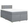 vidaXL Cama boxspring com colch&atilde;o 120x190 cm tecido cinzento-claro