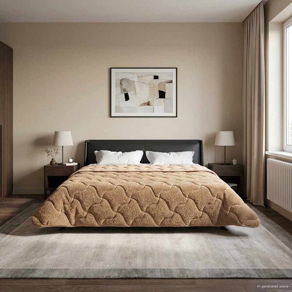 vidaXL Edredom de Ver&atilde;o Simples Cinzento-acastanhado 200 x 220 cm