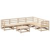 vidaXL 7 pcs conjunto de sof&aacute;s para jardim madeira de pinho maci&ccedil;a