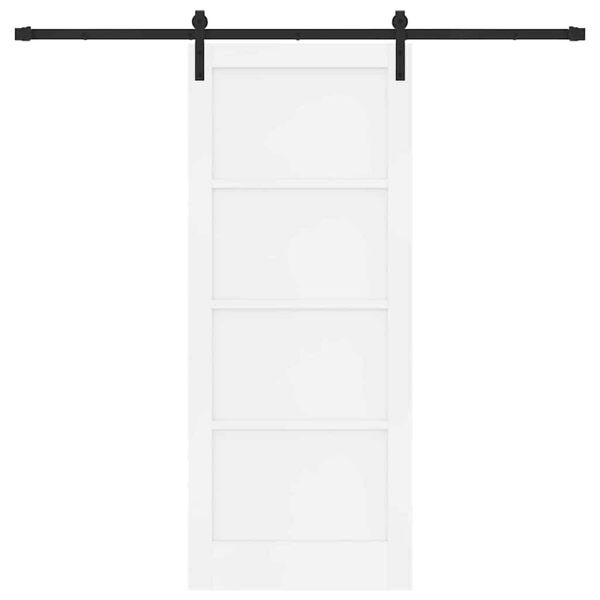 vidaXL Porta Deslizante Branco 83 x 202 cm Madeira de Pinheiro S&oacute;lida