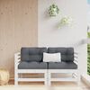 vidaXL Sof&aacute;s de canto para jardim 2 pcs madeira de pinho maci&ccedil;a branco