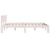 vidaXL Estrutura de cama 140x190 cm pinho maci&ccedil;o branco