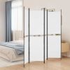 vidaXL Biombo/divis&oacute;ria com 4 pain&eacute;is 200x180 cm tecido branco