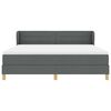 vidaXL Cama Box com colch&atilde;o Cinzento escuro 180 x 200 cm tecido