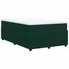 vidaXL Cama boxspring com colch&atilde;o 120x190 cm veludo verde-escuro