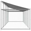 vidaXL Jaula para c&atilde;o com telhado/porta 10x2x2m a&ccedil;o galvanizado cinza