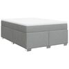 vidaXL Cama com molas/colch&atilde;o 140x200 cm tecido cinzento-claro