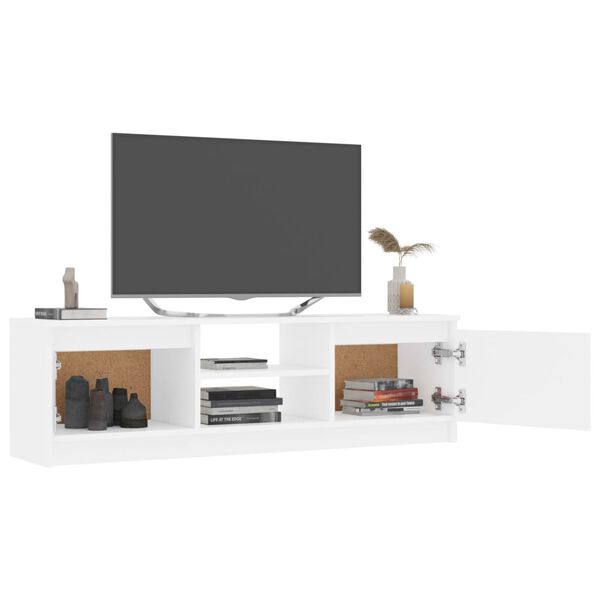 vidaXL M&oacute;vel de TV 120x30x35,5 cm contraplacado branco
