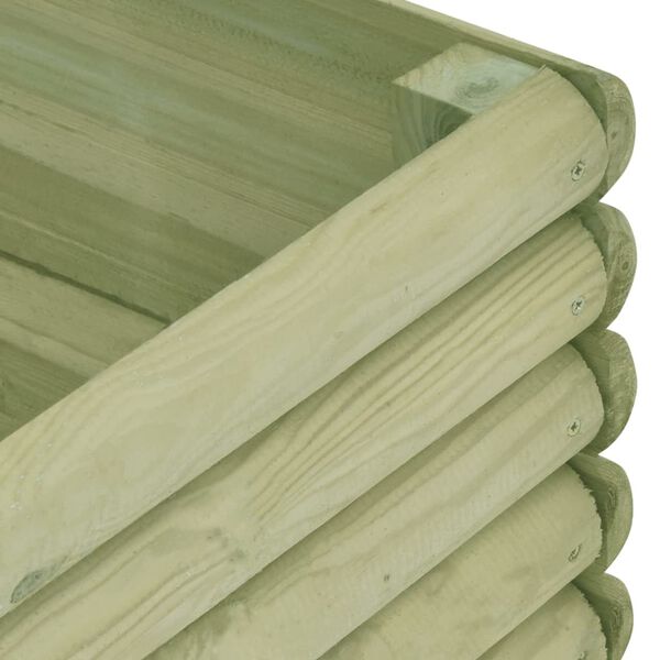 vidaXL Canteiro elevado para jardim 206x100x48 cm pinho impregnado