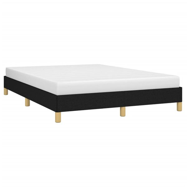 vidaXL Estrutura de cama sem colch&atilde;o 140x190 cm tecido preto