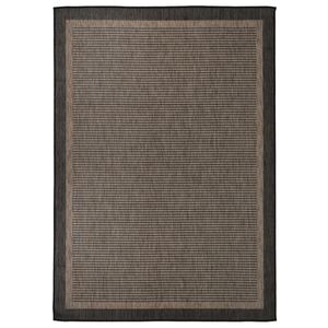 vidaXL Tapete de tecido plano para exterior 140x200 cm castanho-escuro