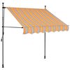 vidaXL Toldo retrátil manual com LED 200 cm amarelo e azul