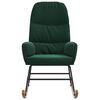 vidaXL Cadeira de baloi&ccedil;o veludo verde-escuro