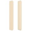 vidaXL Cabeceira de cama c/ abas tecido 83x16x118/128 cm creme