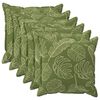 vidaXL Capa almofada 6 unid. HOUTEN Design de Folha 60 x 60 cm