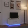 vidaXL M&oacute;vel de TV com luzes LED 100x41x50 cm branco