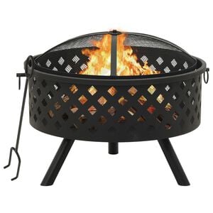 vidaXL Braseira com ati&ccedil;ador 68 cm XXL a&ccedil;o