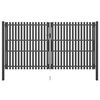 vidaXL Port&atilde;o de cerca de jardim em a&ccedil;o 400x200 cm antracite