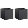 vidaXL Vaso de Jardim 2 unid. Preto 35 x 35 x 35 cm