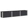vidaXL Canteiro de jardim elevado Preto 300 x 50 x 54 cm alu.