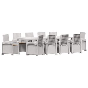vidaXL Conjunto de Jantar para Jardim 11 unid. PP