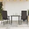 vidaXL Cadeiras de jardim dobráveis 2 pcs vime PE cor preto café