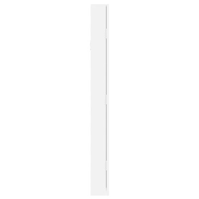 vidaXL Móvel para joias de parede espelhado 30x8,5x90 cm branco