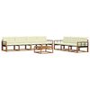 vidaXL Conjunto de Sof&aacute;s para Exterior 8 pcs Natural e Creme