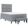 vidaXL Cama Box com cabeceira Cinzento-claro 120 x 200 cm tecido