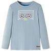 vidaXL T-shirt de manga comprida para crian&ccedil;a azul-claro 92