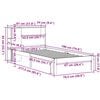 vidaXL Cama com estante sem colch&atilde;o 75x190cm pinho maci&ccedil;o castanho-mel