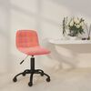 vidaXL Cadeira de jantar girat&oacute;ria veludo rosa